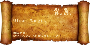 Ulmer Margit névjegykártya